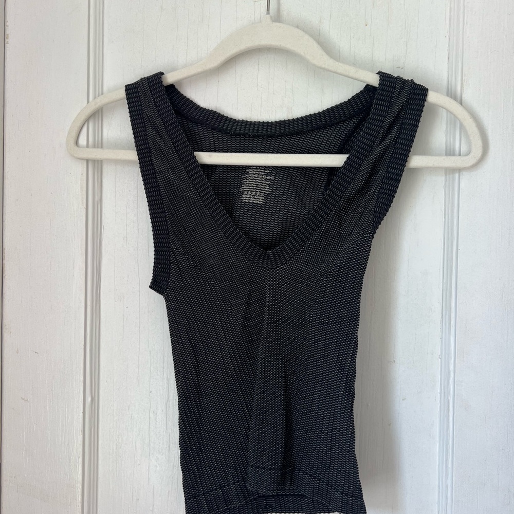 Free People Black Knit Tank Top